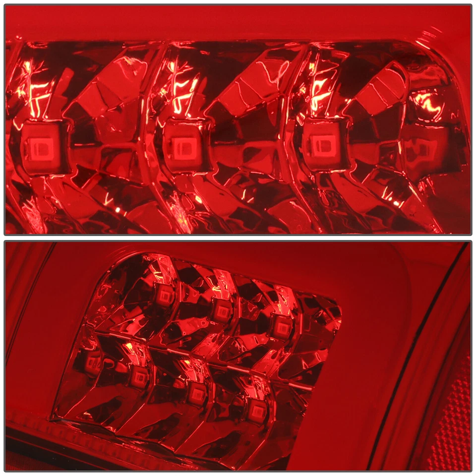 PARA 1999-2007 FORD SUPER DUTY F150 VERMELHO 3D LED C-BAR LANTERNA DE FREIO TRASEIRA LÂMPADAS DE PARADA - Imagem 4 de 4