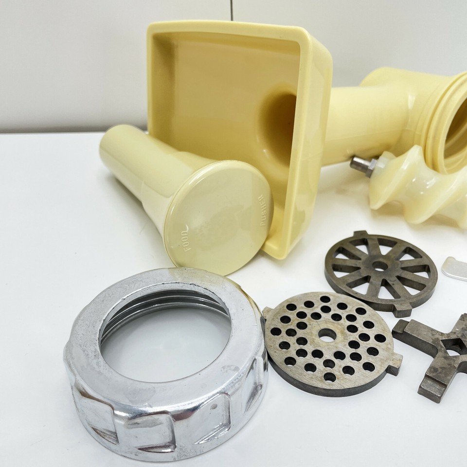 Oster Meat Grinder Attachment for Regency Kitchen Center Yellow Vintage