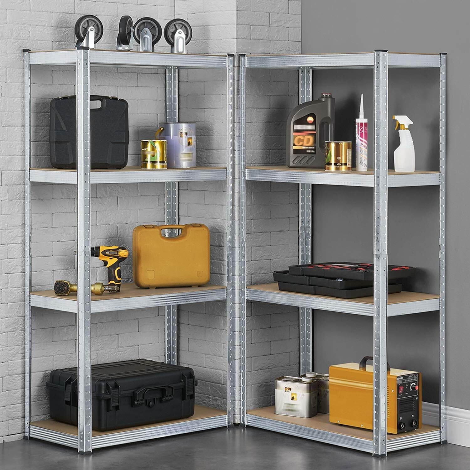 Étagère de rangement Juskys Easy 2X 160x80x40 cm avec 8 plateaux