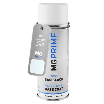 Autolack Spraydose für Renault 369 Blanc Glacier Arktis Weiss Basislack
