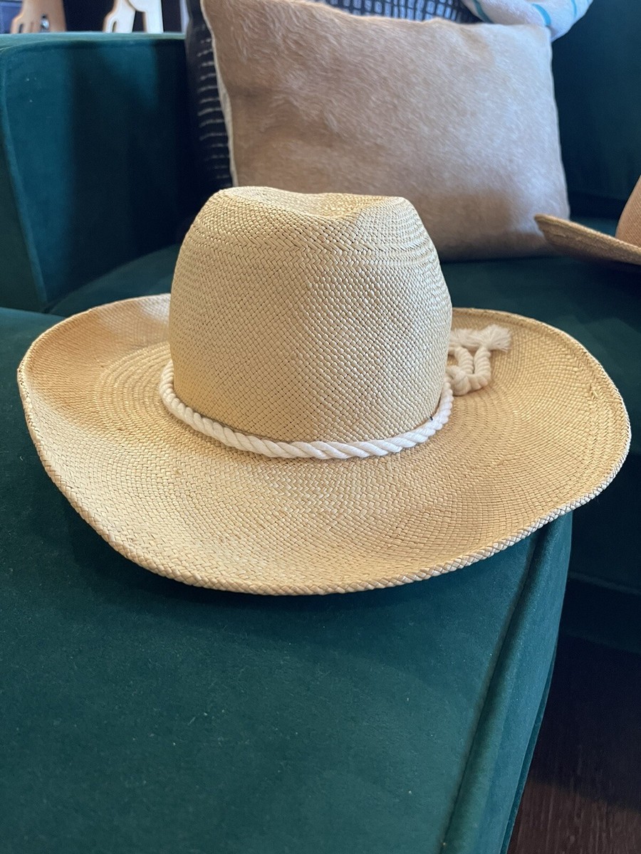 ALESSANDRA RIVERA STRAW HAT - NATURAL WHITE ROPE DETAIL CHIC  display picture 1