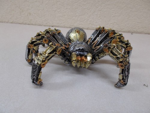 KFT-25 STEAMPUNK SPIDER SILVER GOLD COPPER RESIN CAST - Picture 2 of 9