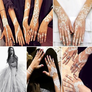 White-Natural-Herbal-Henna-Cones-Temporary-Tattoo-kit-Body-Art-Paint-Mehandi-Ink