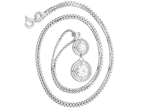 1.42 ct Diamond and Platinum Drop Pendant - Antique Circa 1930 - Picture 3 of 14
