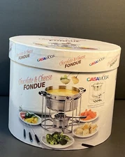 Chocolate & Cheese Fondue 12 pc Set  Stainless Steel (New In Box)