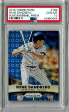 2015 Panini Prizm Ryne Sandberg Blue Baseball Prizm PSA 10