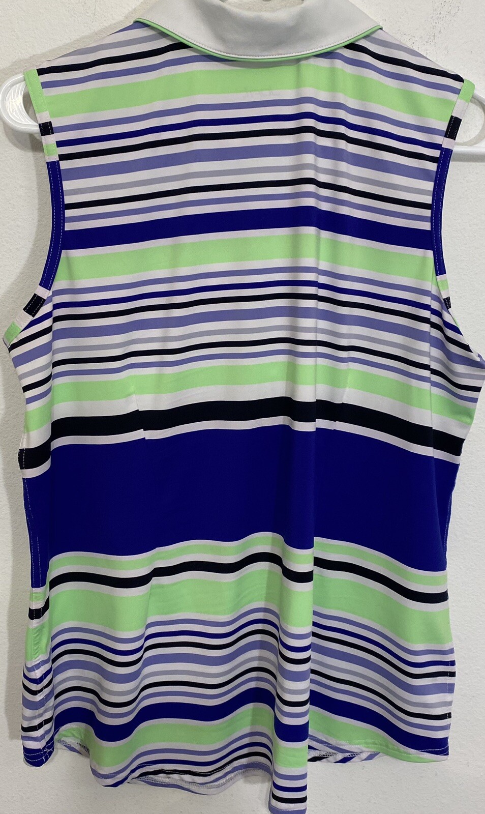 Green Stripes Sleeveless Top