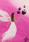 ACEO Original Acrylic Painting FAIRY GIRL Miniature Art Card New