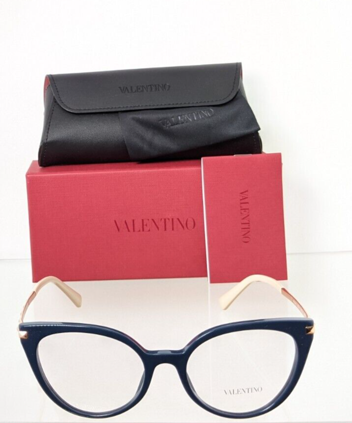 New Authentic Valentino Eyeglasses VA 3040 5034 53mm 3040 Navy Frame eBay