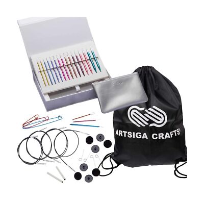 KnitPro Zing 5 inch Interchangeable Deluxe Set (Melodies of Life) with Projec...