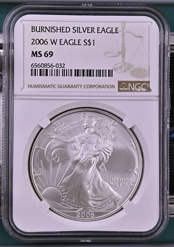 2006 W Burnished $1 American Silver Eagle NGC MS69