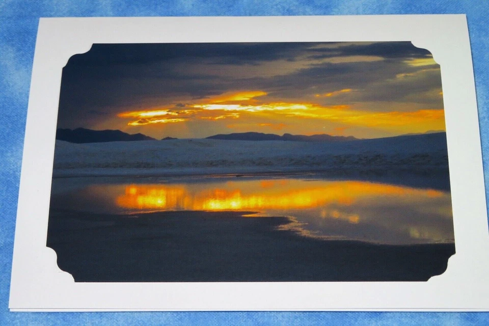 4 SYMPATHY Sunset Photo Greeting Cards, 5X7 cards, Those we love poem - Image 2 of 4