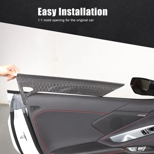 Matte Black Interior Dashboard Door Handle Trim Set For Toyota Tacoma 2016-23