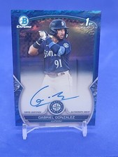 2023 Bowman Chrome Gabriel Gonzalez 1st Auto Blue Lunar Refractor /150
