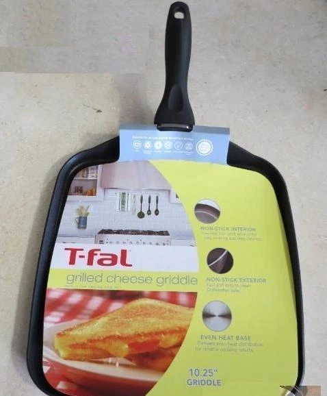 T-fal 10.25" Grilled Cheese Non Stick Inside & Out Griddles square flat
Opens in a new window or tab