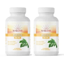 Moringa Oleifera Helps Improve Mood, Natural Energy Booster - 120 Veggie Caps