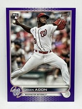 2022 Topps Series 2 Baseball Joan Adon Purple Parallel Meijer RC #360 Nationals