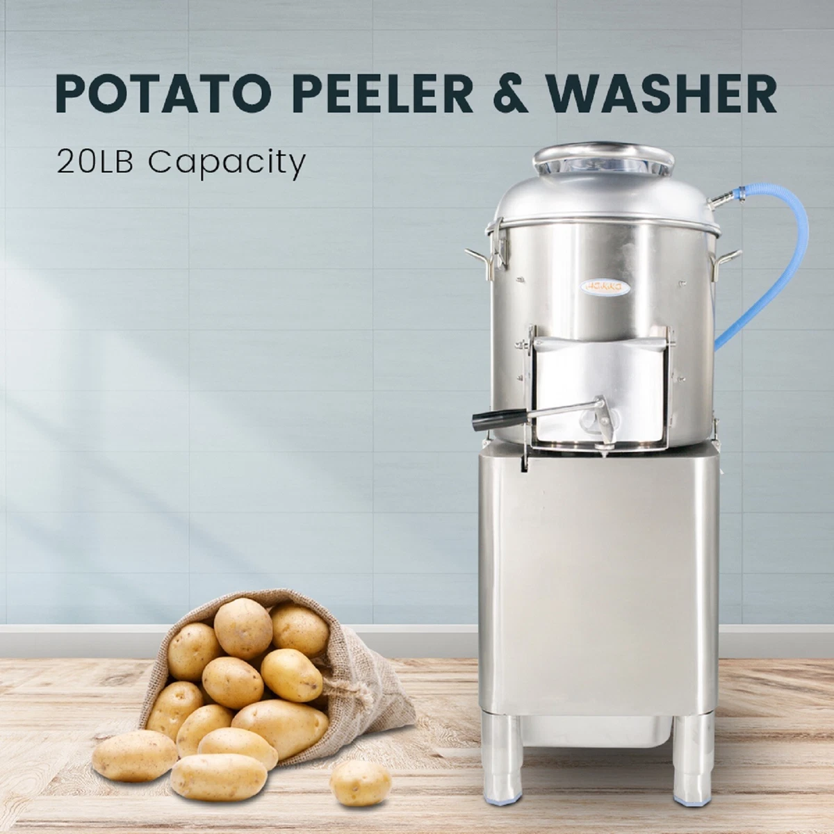 Automatic Stainless Steel Potato Peeler Machine, 50 kg/hr