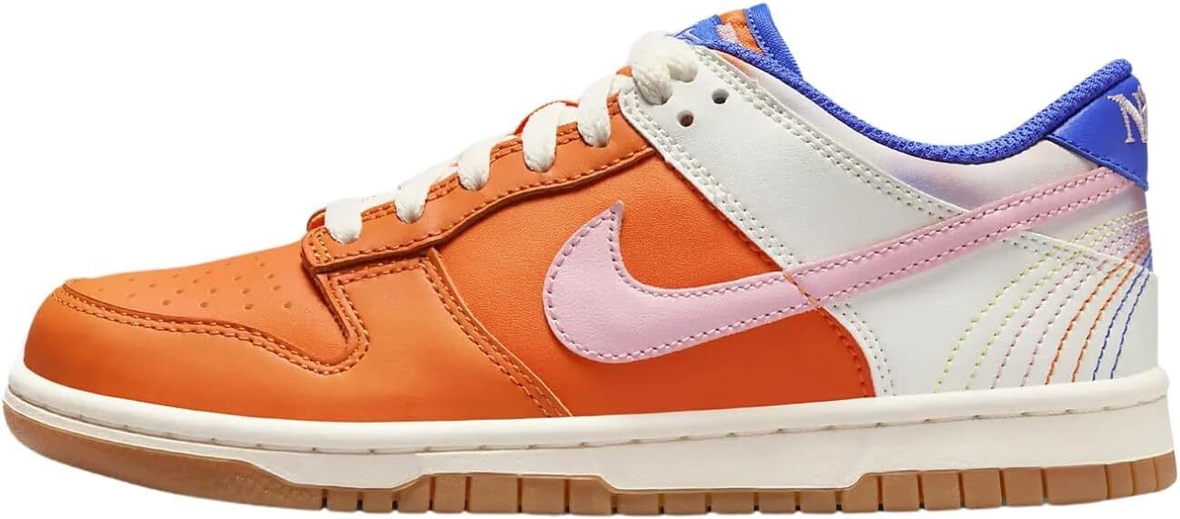Big Kids Nike Dunk Low SE Safety Orange/Med Soft Pink (FN0600 801)