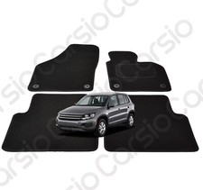 for Volkswagen Tiguan 2007 to 2017 Tailored Carpet Car Floor Mats in Black 4pcs