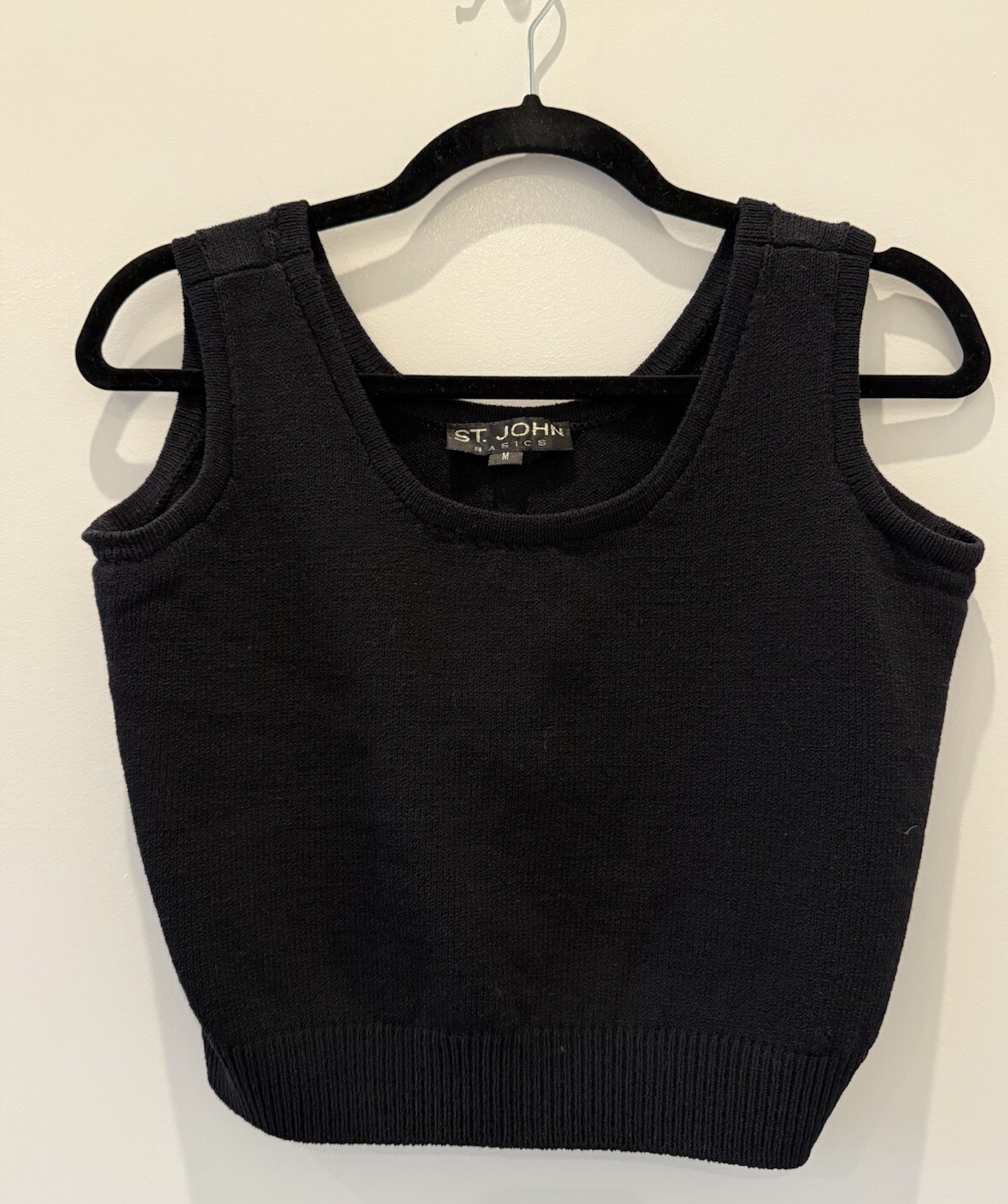 VINTAGE 90s St. John Basic Cotton Blend Black Wom… - image 1