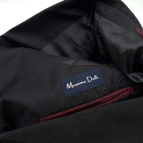 Massimo Dutti Blazer Jacket Wool Silk Grey Size EU 48 UK/US 38 - Picture 4 of 14
