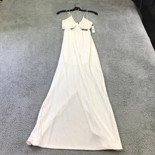 ALICE + OLIVIA Dress Womens 6 Havana White Stretch Jersey Cut-Out Maxi