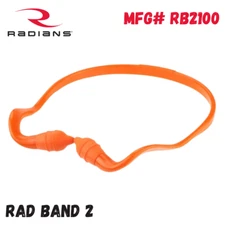 Radians Rad Band 2 (#RB2100) Reusable Banded Earplugs w/ replacement pods