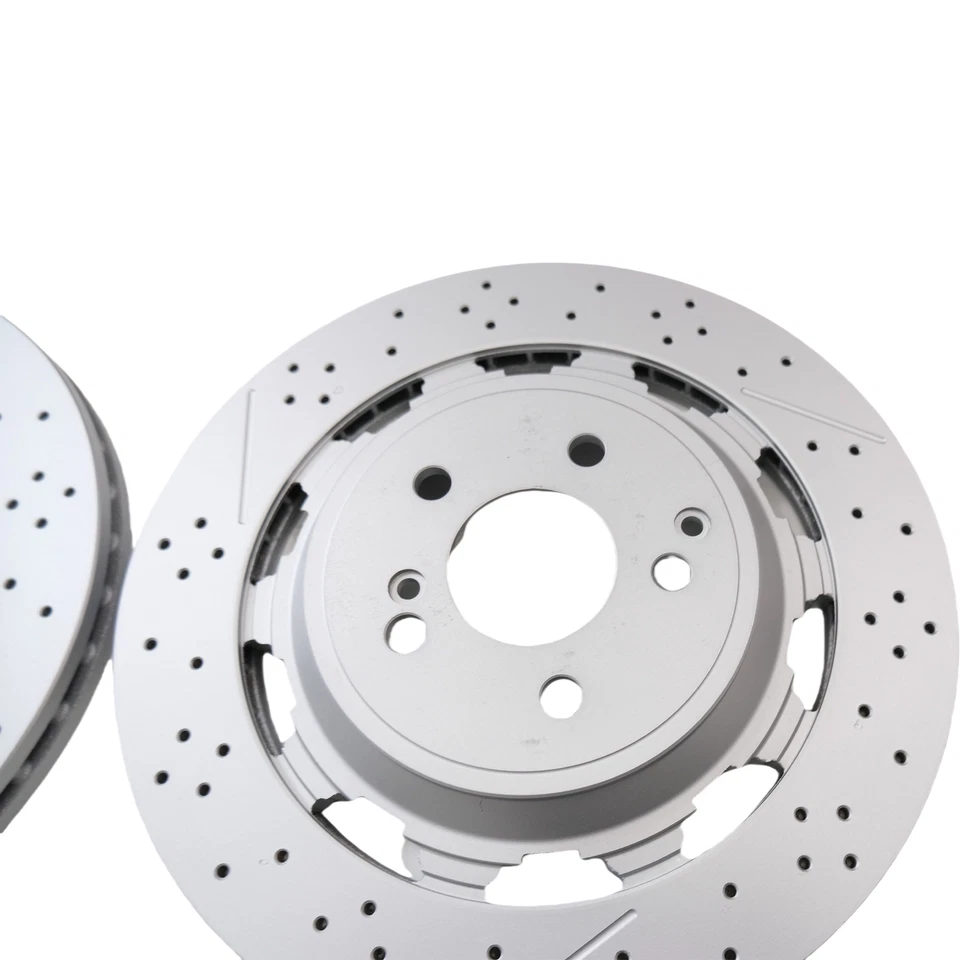 2X Rear Brake Rotors for Mercedes-benz S63 S65 W560 S450 S650 AMG A2224232012 - Image 3 of 4