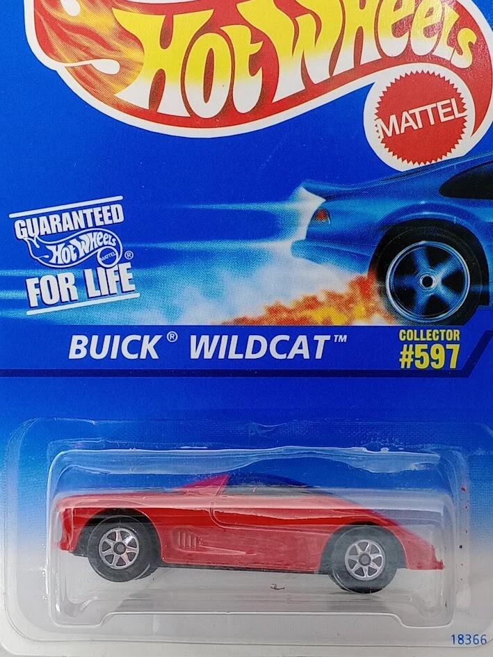 1995 Hot Wheels Buick Wildcat Red 7sp Collector #597 NEW in