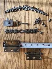 Herschede Grandfather Clock Complete Door Set 2 Hinges Key Decoration