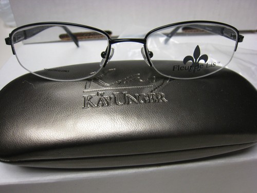 FLEUR DE LIS Eyeglass Frames  Style L106 in BLACK 51-18-135   