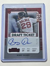 2021  Panini Contenders Bobby Dalbec #106 Red Draft Ticket 