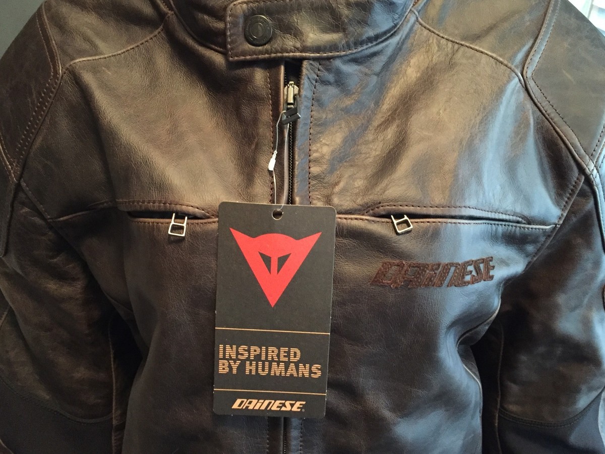 NEW DAINESE R-TWIN PELLE LEATHER JACKET TESTA DI MORO SIZE