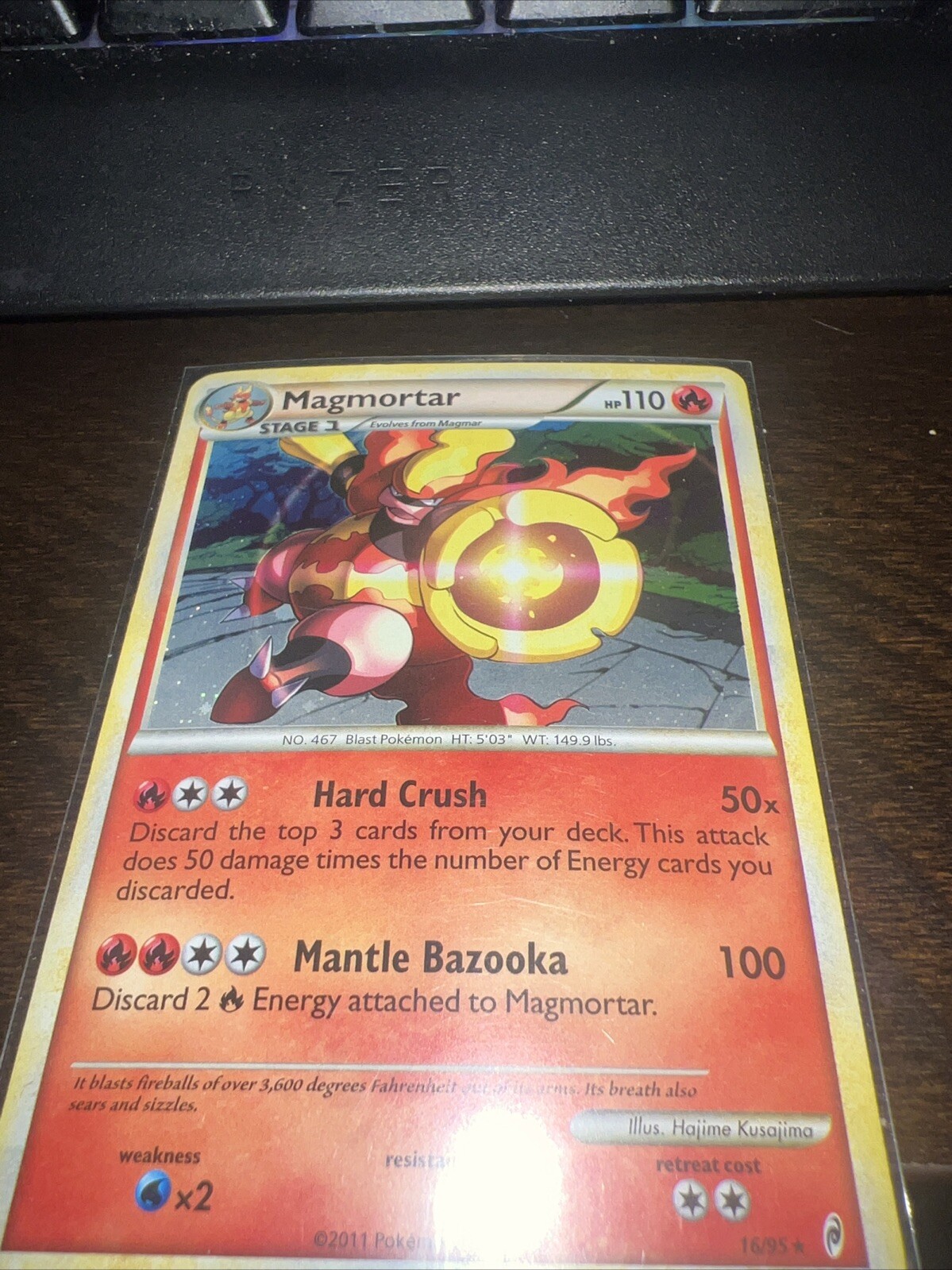 Pokemon Card- Magmortar 16/95 Call of Legends Holo Rare LP