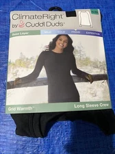 Climate Right CuddlDuds Women's Base Layer Grid Frigid Warmth Black Size XL