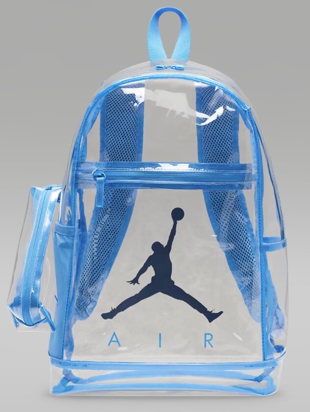 JORDAN Jumpman Clear School BACKPACK PENCIL CASE Adjustable Straps 9A0771  RR
