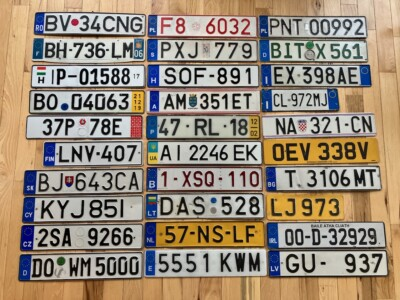 #ad #ad Europe European License Plates Many Countries Available Craft Condition $39.99