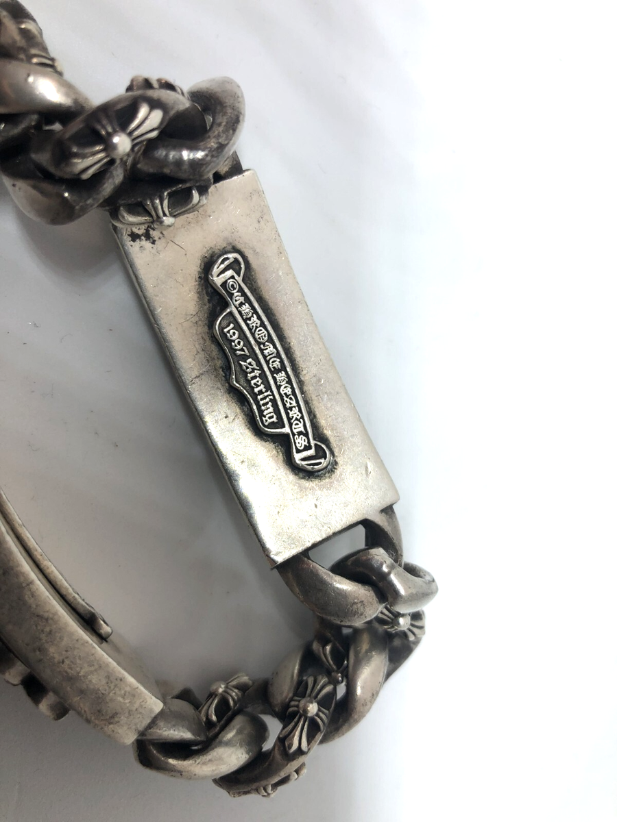 Chrome Hearts 1997 ID Cuban SILVER Bracelet Dagger length 8 3/4