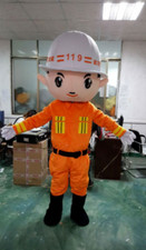 Firefighter floral dress mascot EPE clothing adult size clothing