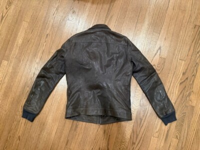 rick owens leather moto jacket mens size 54 SS/2019 BABEL