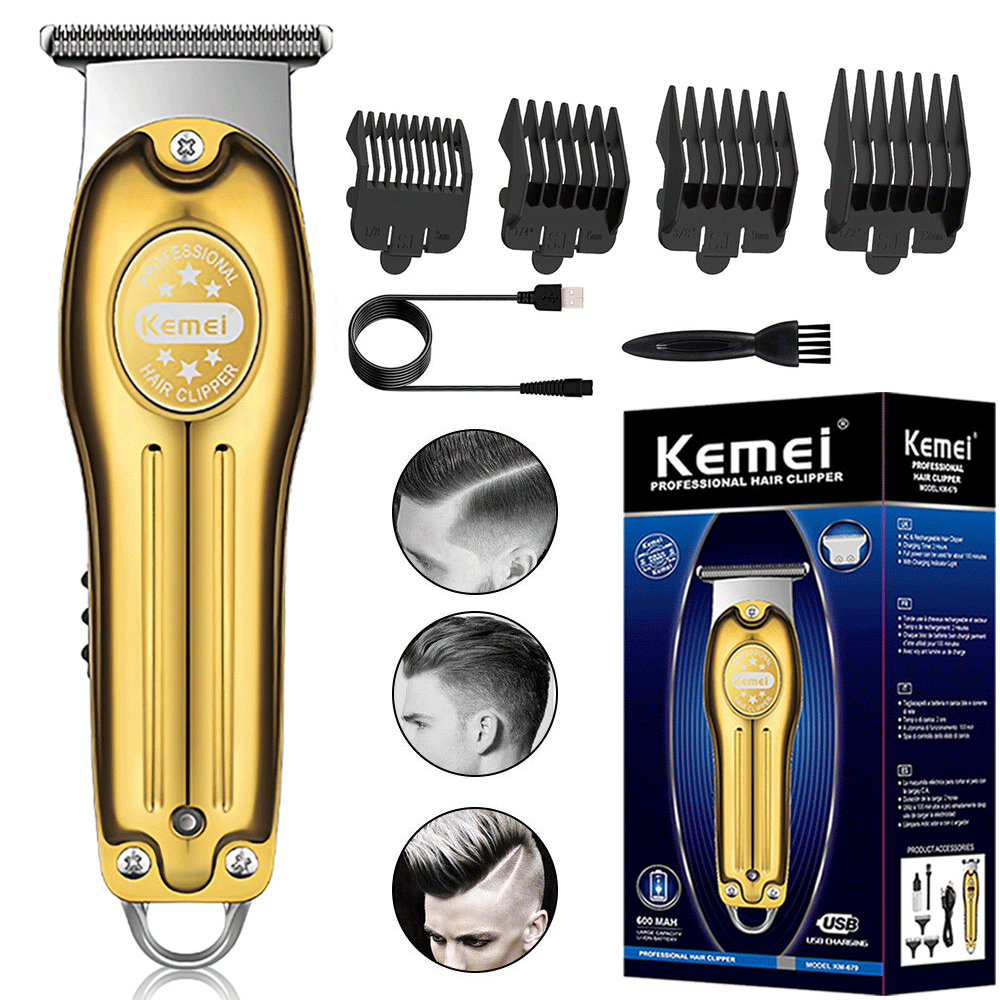 Kemei-679 0mm Cordless Hair Clipper Professional Salon Trimmer for Barbers