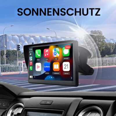 JUNSUN 7 Zoll Monitor GPS Nav Lebenslange Kartenaktualisierung Carplay Mirrorlin