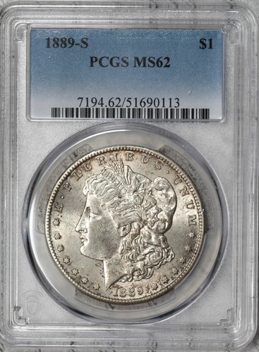 1889-S Morgan Dollar PCGS MS62 Tough Date! #4DQK