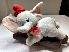 Vintage Disney Dumbo Elephant Plush Knickerbocker stiff stuffing 14" 1977