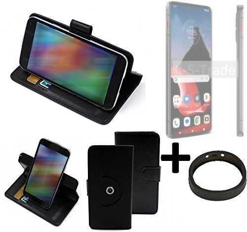 360° Case for Motorola ThinkPhone + Bumper Wallet Case Universal black leathere - Bild 1 von 6