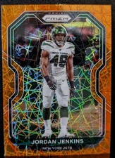 2020 Panini Prizm Jordan Jenkins Orange Lazer Prizm #33 New York Jets LB