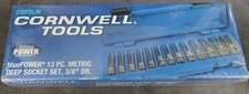 Factory Sealed Cornwell Bluepower 13-piece 38 Drive Deep Metric Socket Set
