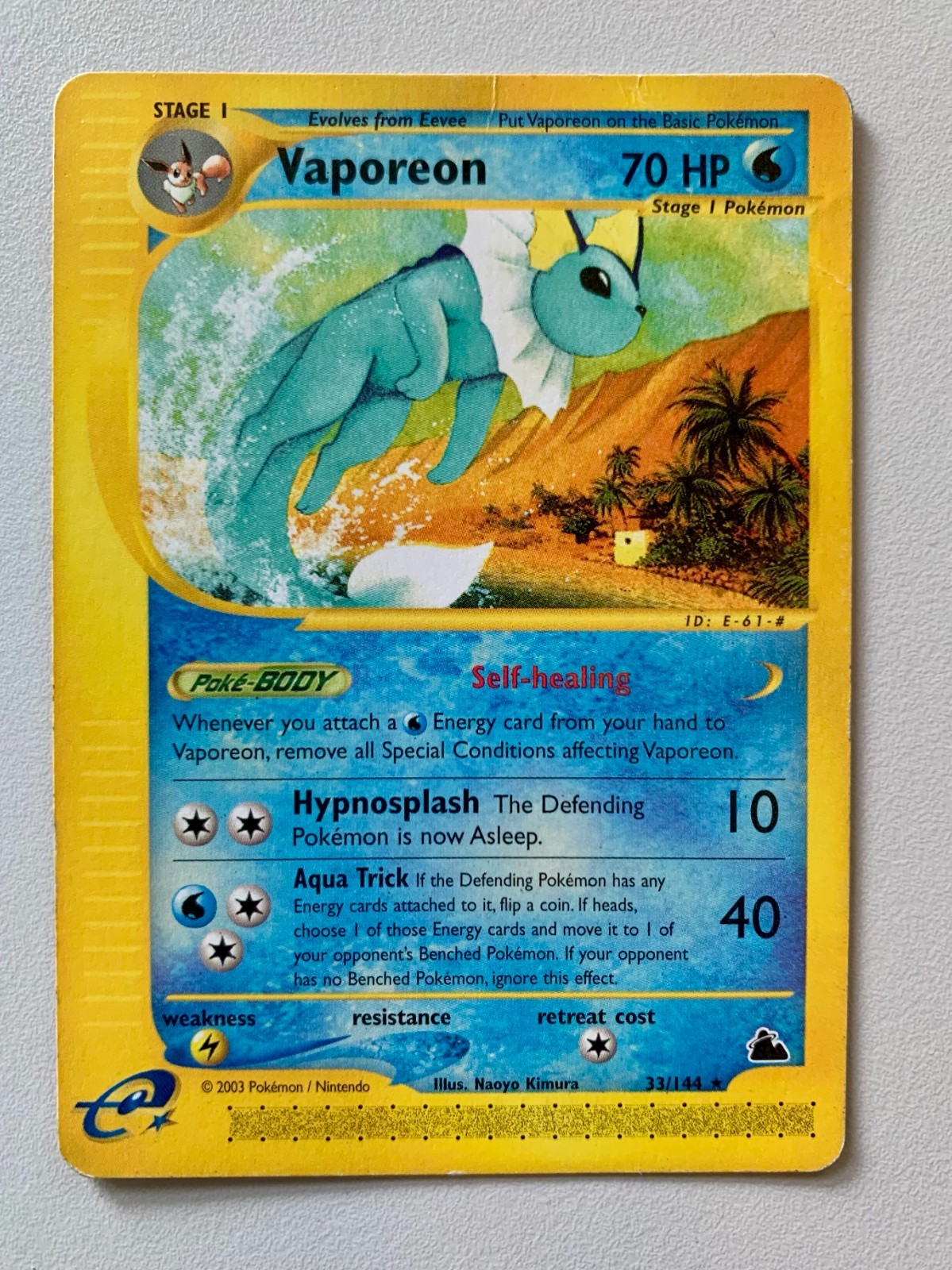 Pokemon Vaporeon 33/144 Rare Skyridge 