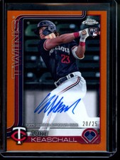 2025 Topps Chrome Luke Keaschall Orange Refractor Rookie Autograph /25 Twins